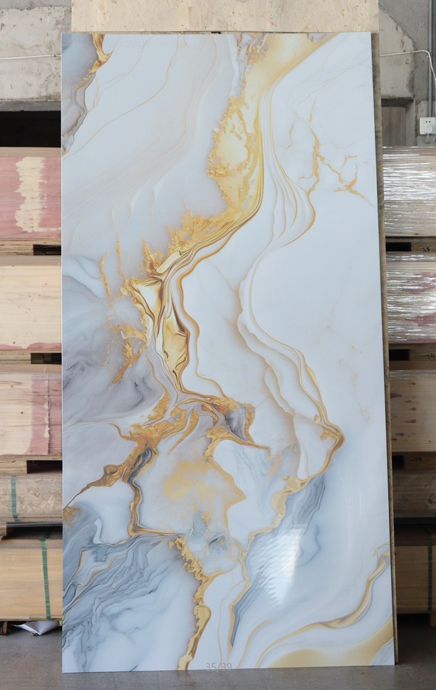High Glossy 1220*2440mm*3mm Pvc Marble Sheet For Interior Decoration suppliers